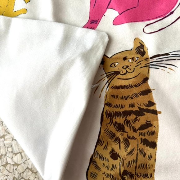 4 Kitties graphic pillow cushion cover Hidden zipper soft fabric - Picture 5 of 5